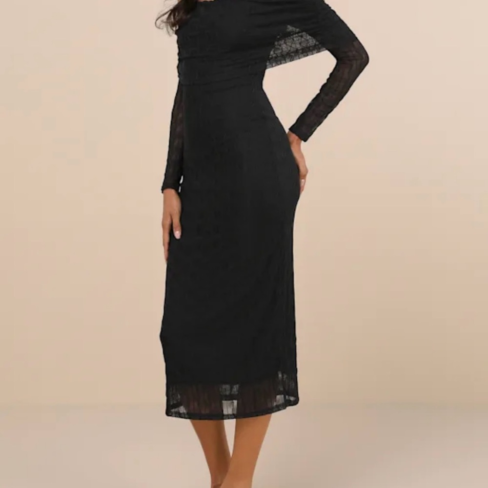 Elegant Black Midi dress